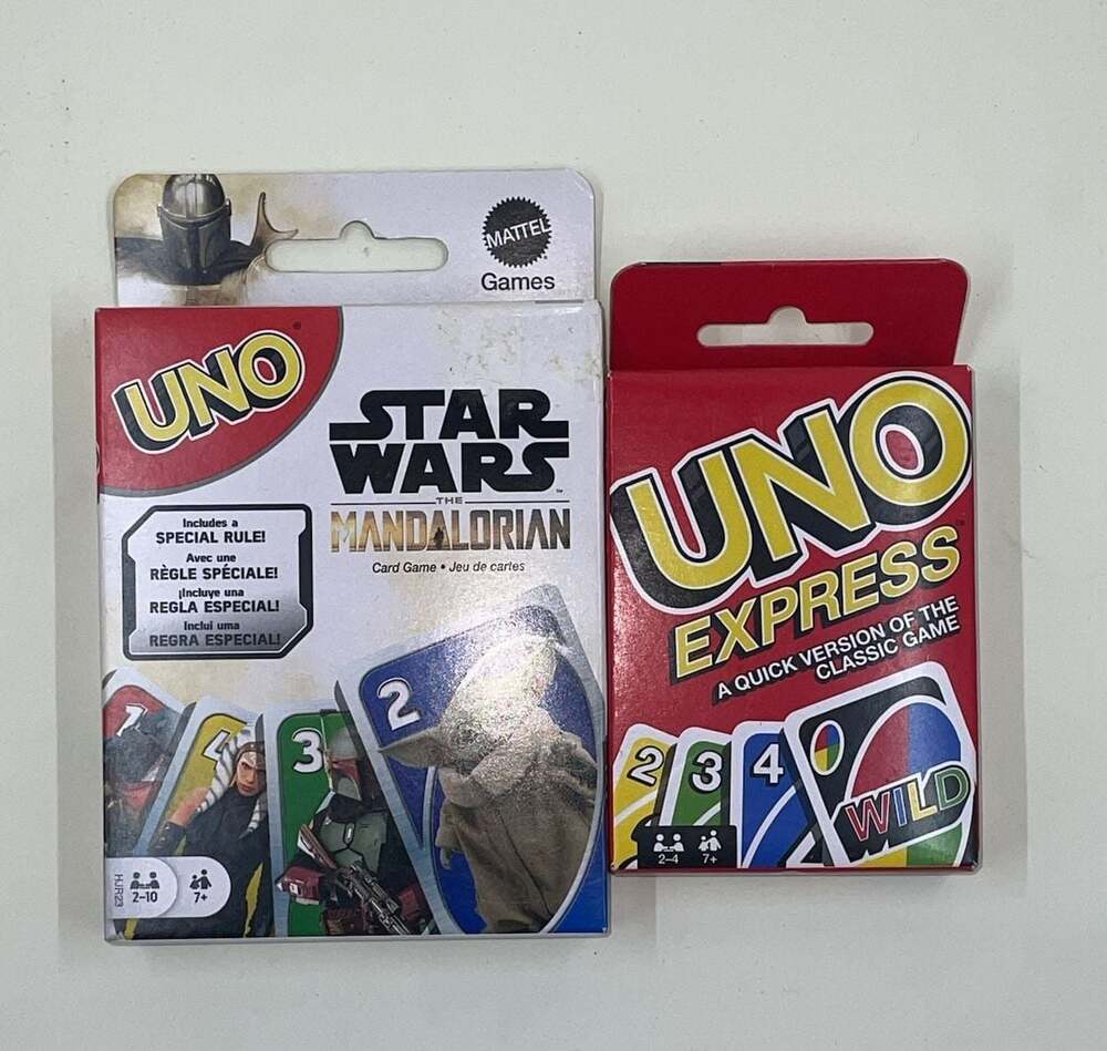 Mattel Games UNO Star Wars The Mandalorian and UNO Express Card Game Bundle
